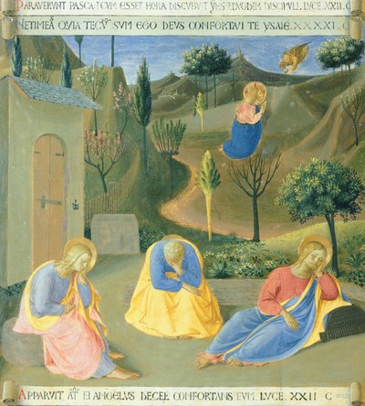Wstawka przedstawiająca modlitwę w ogrodzie, panel z Armadio degli Argenti (Srebrna Skrzynia) z życiem Jezusa autorstwa Fra (c.1387 1455) Angelico