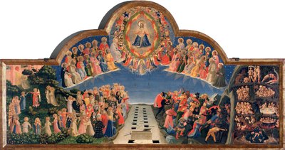 Sąd Ostateczny Jezus Chrystus w mandorle (Detrempe na drewnie) autorstwa Fra  Angelico