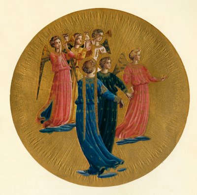 Fragment Koronacji Dziewicy, XV w., ok. 1909 r. autorstwa Fra Angelico