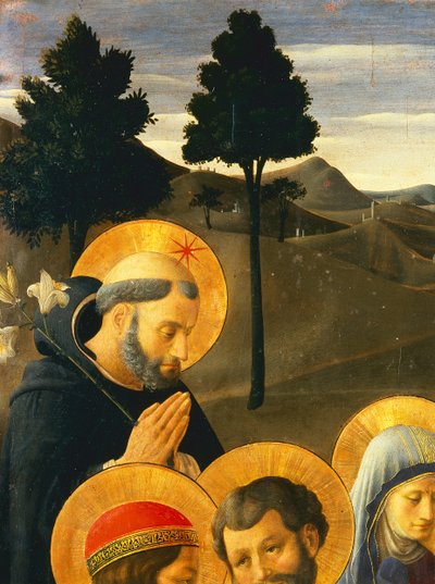 Fragment św. Dominika z Ukrzyżowania autorstwa Fra Angelico