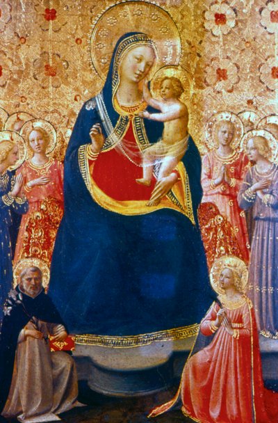 Madonna z Dzieciątkiem i Świętymi, połowa XV wieku. autorstwa Fra Angelico