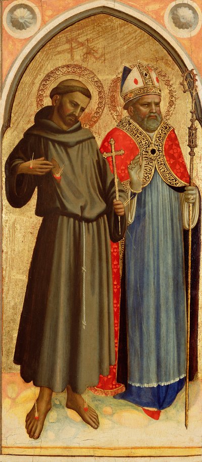 Święty Franciszek i święty biskup autorstwa Fra Angelico
