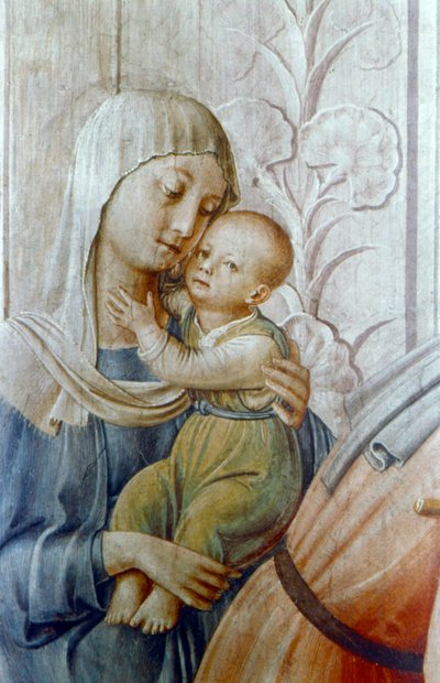 Św. Wawrzyniec dający jałmużnę biednym szczegółom, połowa XV wieku autorstwa Fra Angelico