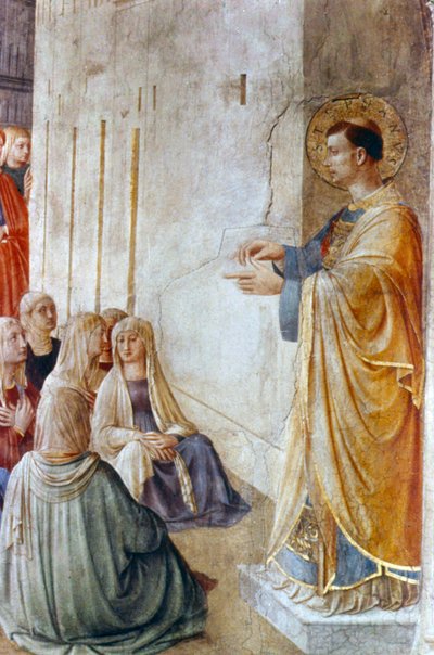 Fragment kazań św. Szczepana, połowa XV wieku autorstwa Fra Angelico