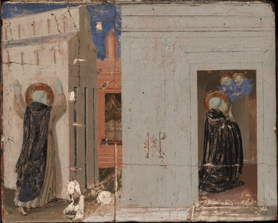 Wizja papieża Innocentego III; Święci Piotr i Paweł ukazujący się św. Dominikowi autorstwa Fra Angelico