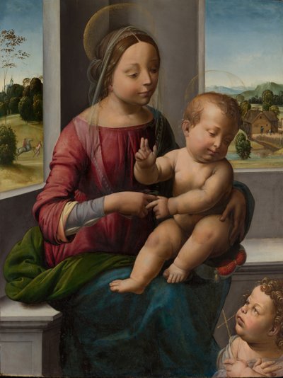 Madonna z Dzieciątkiem z młodym św. Janem Chrzcicielem, ca. 1497. autorstwa Fra Bartolomeo
