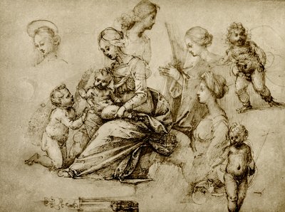 Studiuj na Madonnie autorstwa Fra Bartolomeo