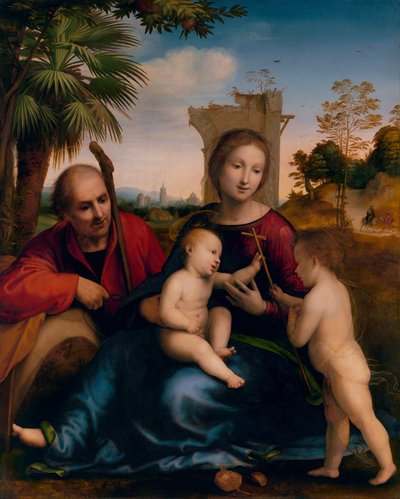 Reszta w locie do Egiptu ze św. Janem Chrzcicielem autorstwa Fra Bartolommeo