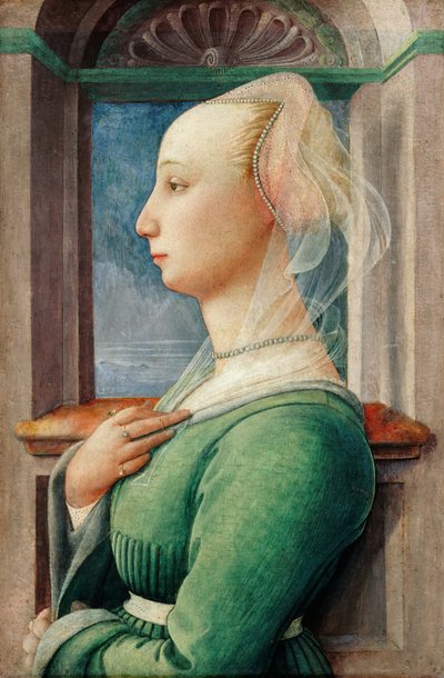 Portret profilowy młodej kobiety, ok. 1445 autorstwa Fra Filippo Lippi