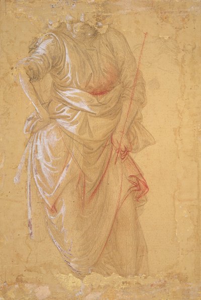 „Maggiordomo” w Święto Heroda (fresk w katedrze w Prato) (rysunek) autorstwa Fra Filippo Lippi