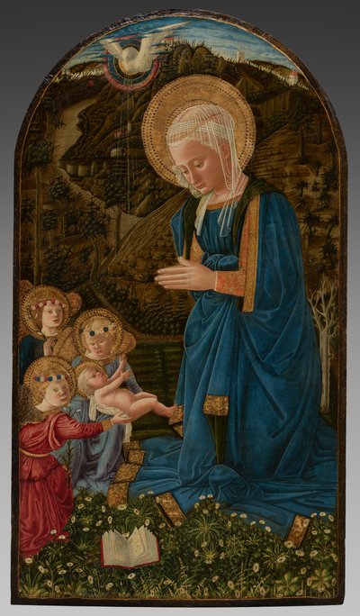Matka Boska z Dzieciątkiem i aniołami autorstwa Fra Filippo Lippi