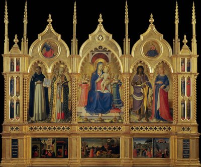Maryja z Dzieciątkiem i świętymi Ołtarz Perugii, ok. 1437. autorstwa Fra Giovanni Angelico da Fiesole