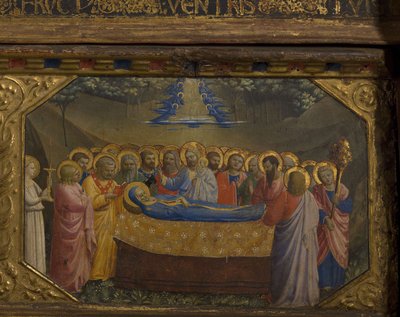 Śmierć Dziewicy Retabulum Zwiastowania z 5 scenami Predelli, 1430-1432 autorstwa Fra Giovanni Angelico da Fiesole