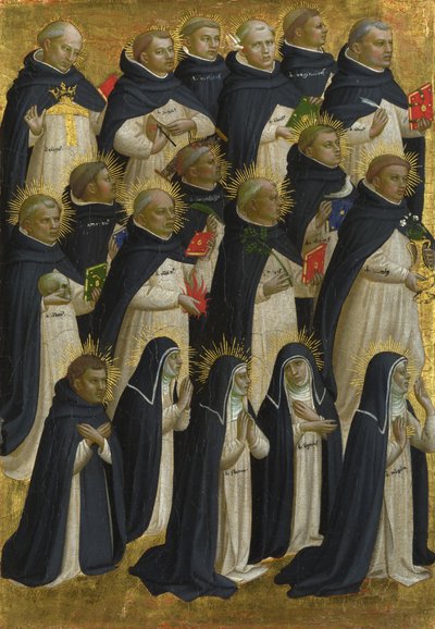 Dominikański Błogosławiony Panel z Ołtarza Fiesole San Domenico, ok. 1930 r. 1423-1424 autorstwa Fra Giovanni Angelico da Fiesole