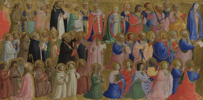 Panel Matki Boskiej z Apostołami i Innymi Świętymi z Ołtarza Fiesole San Domenico, ok. 1930 r. 1423-1424 autorstwa Fra Giovanni Angelico da Fiesole