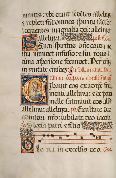 Inicjał C: Zmartwychwstały Chrystus autorstwa Fra Vincentius a Fundis