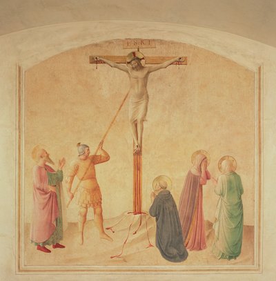 Ukrzyżowanie, uchwyt na lancę, ok. 1438-45 autorstwa Fra Angelico