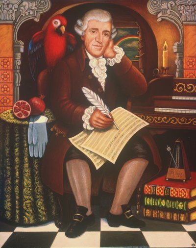 Kreacja Haydna, 2006 (olej i tempera na panelu) autorstwa Frances Broomfield