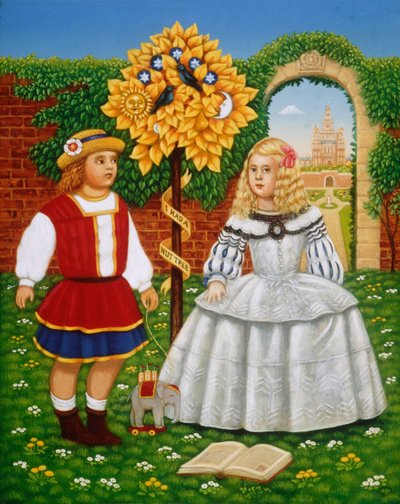 Miałem małe drzewko orzechowe, 1995 (oleje i tempera na panelu) autorstwa Frances Broomfield