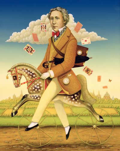 Lewis Carroll (1832-98) 2001 (olej i tempera na panelu) autorstwa Frances Broomfield