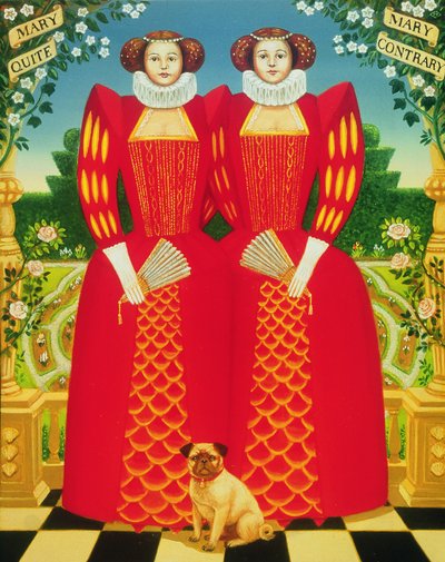 Mary Mary, 1995 (olej i tempera na panelu) autorstwa Frances Broomfield