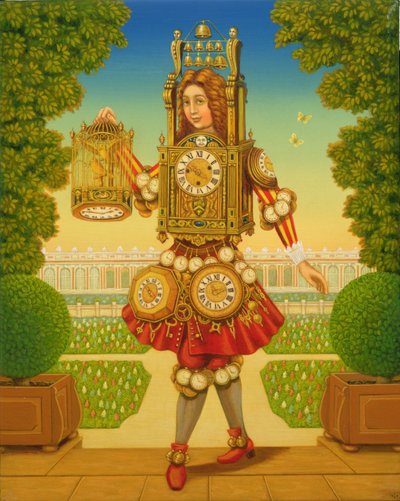 Zegarmistrz (olej i tempera na panelu) autorstwa Frances Broomfield