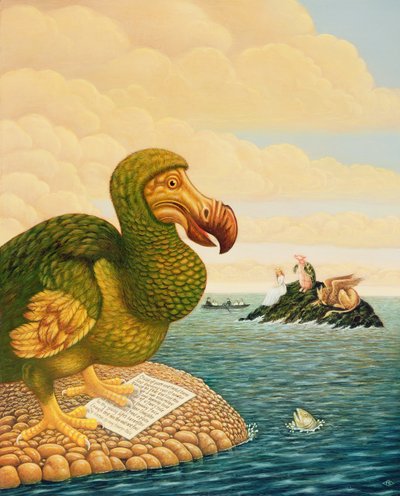 Dodo, 1993 (olej i tempera na panelu) autorstwa Frances Broomfield