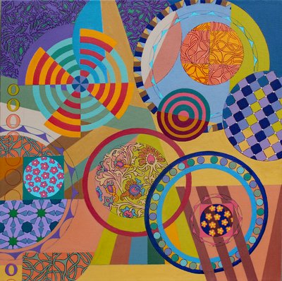 Baila Baila, 2024 (akryl na płótnie) autorstwa Frances Ferdinands