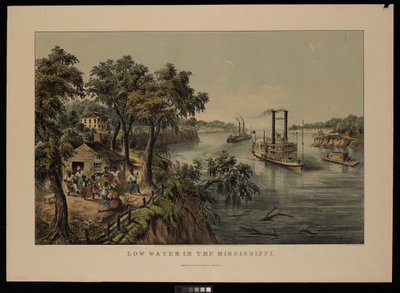 Niski poziom wody w rzece Mississippi Robert E Lee autorstwa Frances Flora Bond (c.1812 76) (after) Palmer