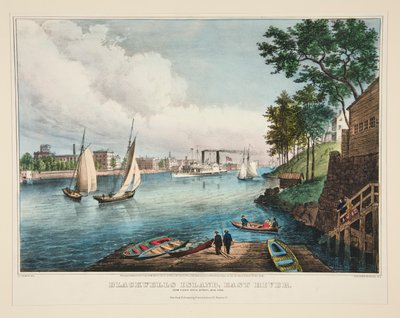 Wyspa Blackwella, East River autorstwa Frances Flora Bond Palmer