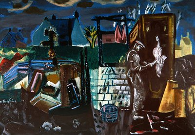 Oficyny, ok. 1935 (olej na płótnie) autorstwa Frances Hodgkins