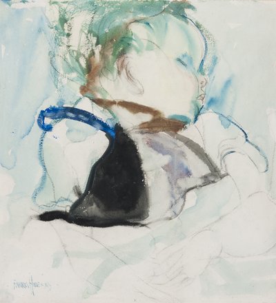 Śpiące dziecko, ok. 1905 (tusz i akwarela na papierze) autorstwa Frances Hodgkins