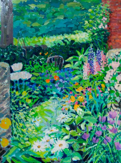 English Country Garden, 2018 (akryl na płótnie) autorstwa Frances Naggs