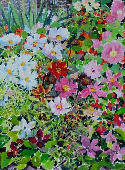 Summer Profusion, 2022 (akryl na płótnie) autorstwa Frances Naggs