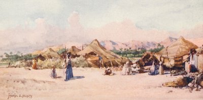 Obóz nomadów (kolorowa litografia) autorstwa Frances Nesbitt