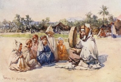Opowiadacz historii (kolorowa litografia) autorstwa Frances Nesbitt