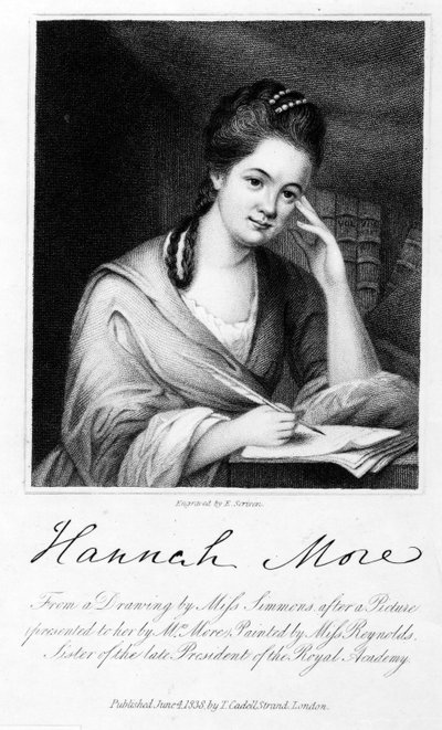 Hannah More, grawerowane przez Edwarda Scrivena, 1838 (grawerowanie) autorstwa Frances Reynolds
