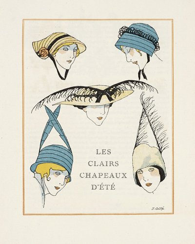 Les Clair Chapeaux dEte, wyd. 1914 (odbitka szablonowa) autorstwa Francesc Xavier Gosé