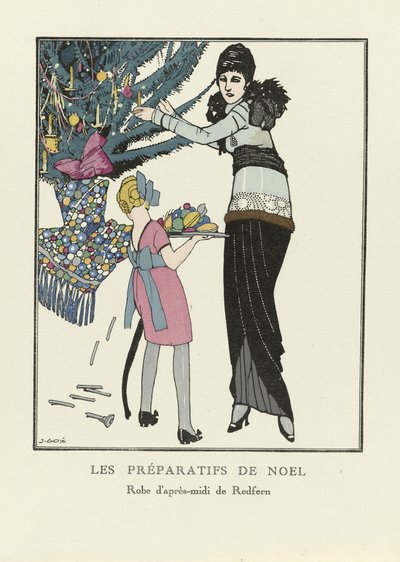 Przygotowania do Świąt Bożego Narodzenia, wyd. 1914 (druk szablonowy) autorstwa Francesc Xavier Gosé