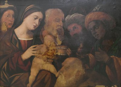 Pokłon Trzech Króli, prawdopodobnie autorstwa Francesco Rizzo da Santacroce autorstwa Francesco (fl.1508 45) Rizzi da Santacroce