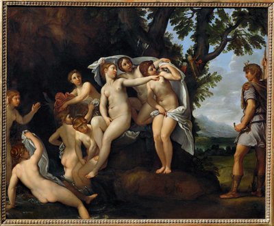 Acteon metamorphose en cerf - Actaion zmienił się w jelenia ... autorstwa Francesco Albani