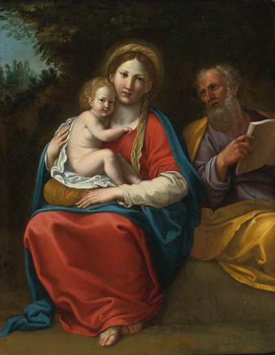 Święta Rodzina na tle krajobrazu autorstwa Francesco Albani
