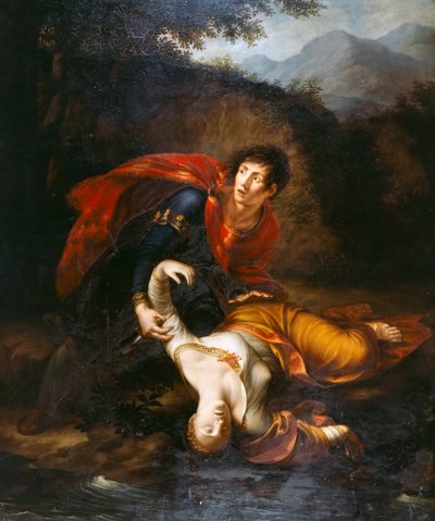 Rhadamistus rzucający Zenobię ranny do rzeki Araxes, 1812. autorstwa Francesco Alberi