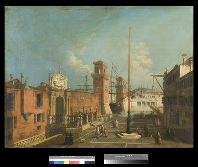 Widok Campo i Porta Arsenale, 1742-50 autorstwa Francesco Albotto