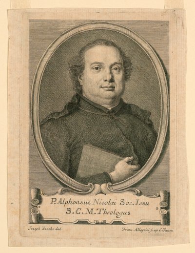 Portret P. Alphonsus Nicolai Towarzystwa Jezusowego autorstwa Francesco Allegrini