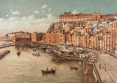 Dzielnica Saint Lucia w Neapolu autorstwa Francesco Aversano