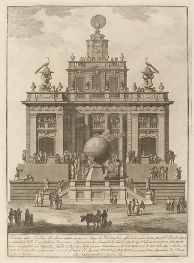Miejsce rozkoszy z balonem na chińskie święto, 1785. autorstwa Francesco Barbazza
