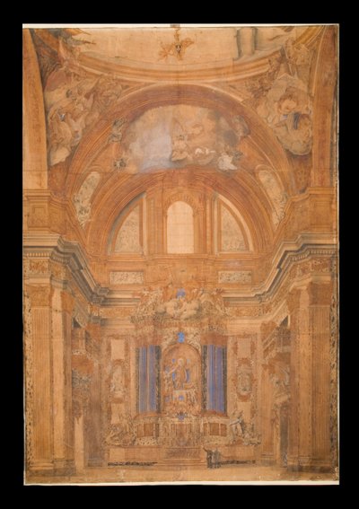 Widok wnętrza Gesu, Rzym, 1716 autorstwa Francesco Bartoli