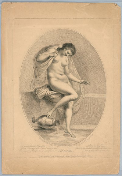 Najada (kobieta wchodząca do wanny) autorstwa Francesco Bartolozzi
