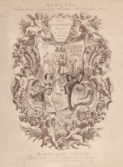 Reklama Memento, Wystawa Wynalazków, South Kensington, 1885, ca. 1885. autorstwa Francesco Bartolozzi